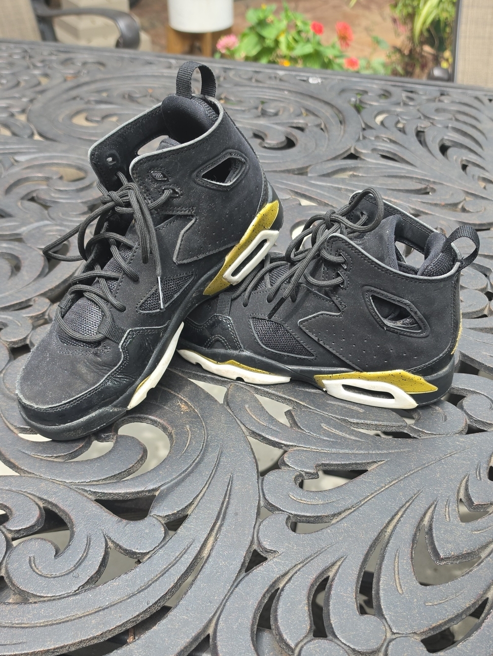 Boys Air Jordan Fight Club 91 Black Metallic Gold